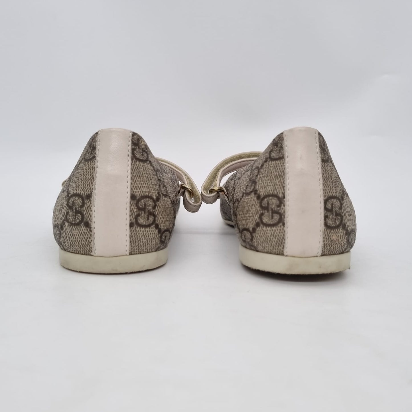 Gucci Kids Girls GG Canvas Ballerina Size 35/23,5