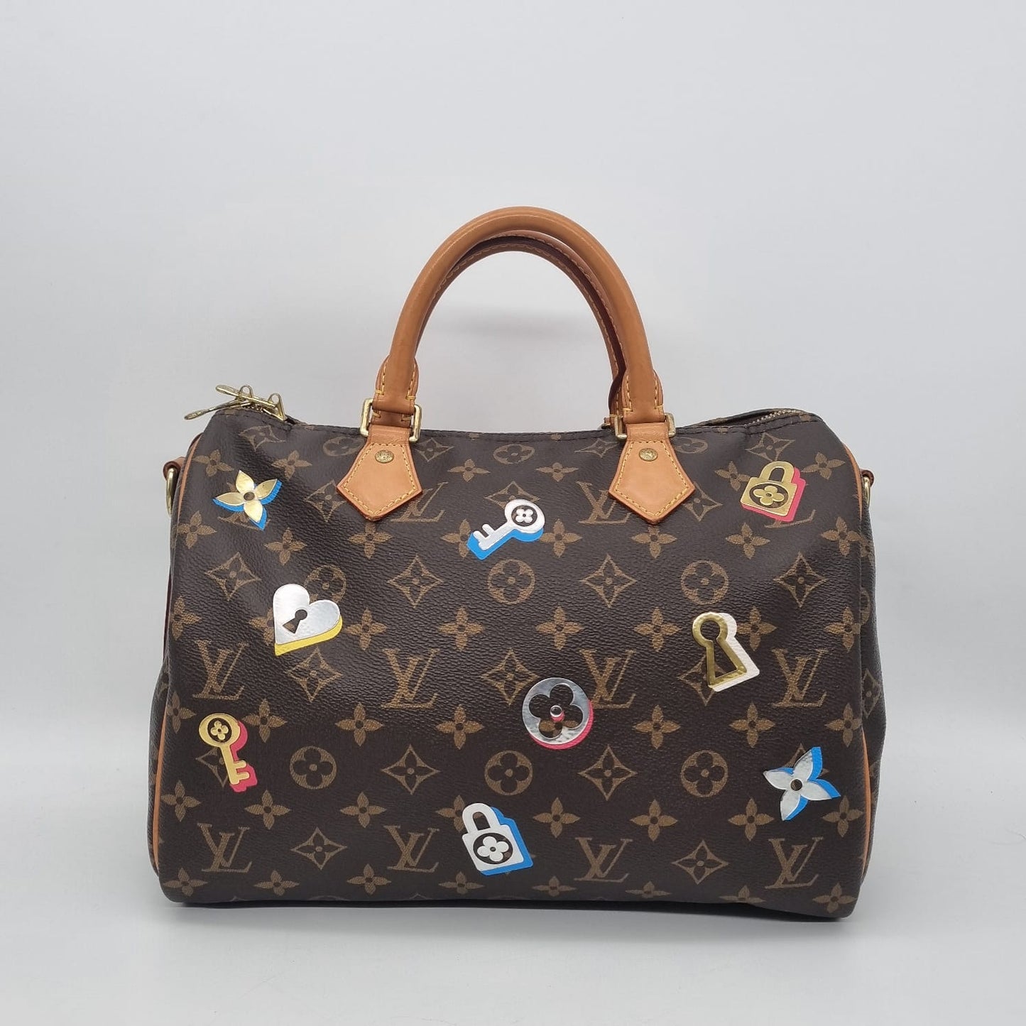 Louis Vuitton Speedy Bandouliere Lock Love Monogram 2019 Size 30x17x25