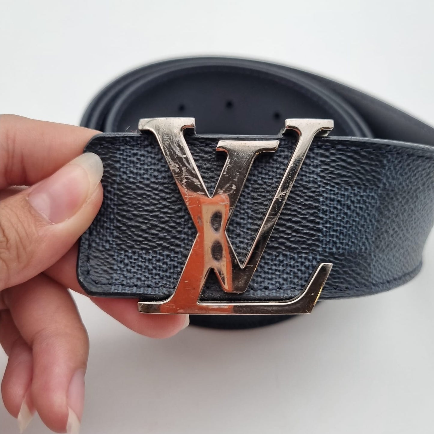 Louis Vuitton Belt Damier Cobalt 2016 P. 107cm