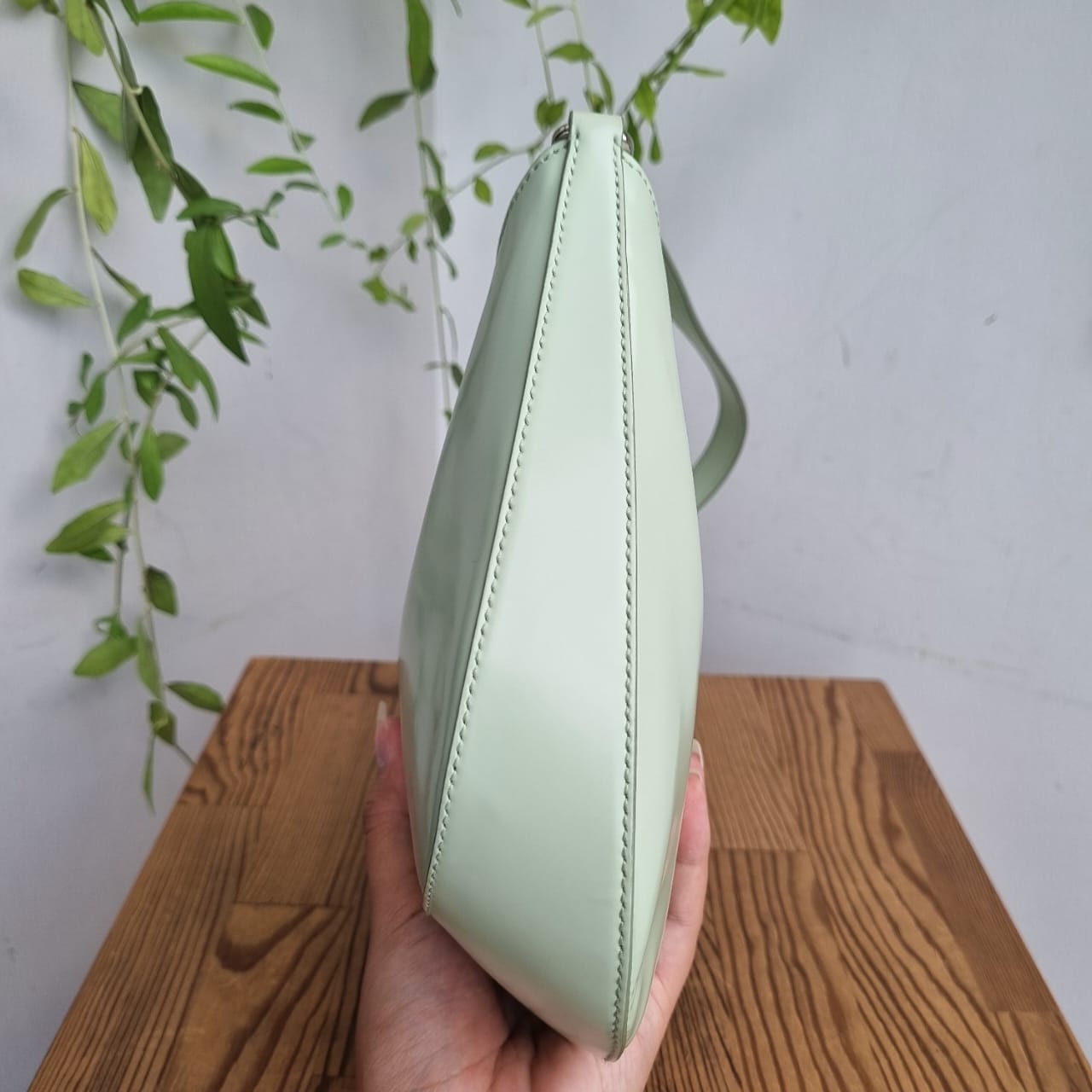 Prada Cleo Spazzolato Aqua Green 2021 Size 25x6x16