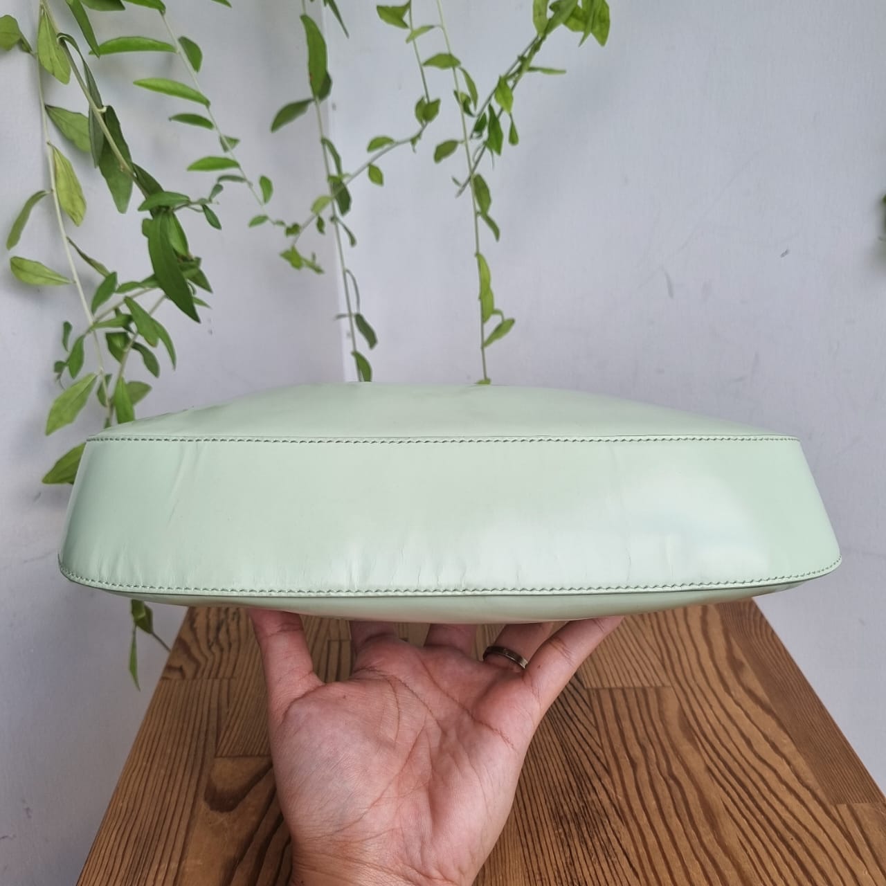 Prada Cleo Spazzolato Aqua Green 2021 Size 25x6x16
