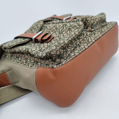 Loewe Messenger Bag Logo Canvas Etoupe 2021 Size 26x8x23