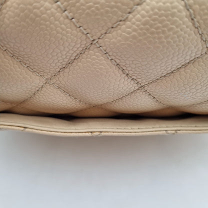 Chanel GST Beige Caviar GHW #12 Size 32x13x24