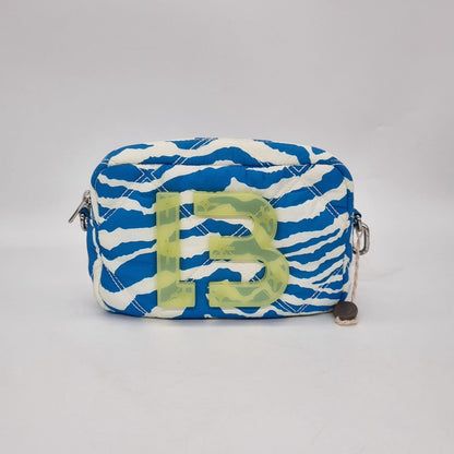 Bimba Y Lola Small Tiger Printed Crossbody Bag Blue Size 18x5x12