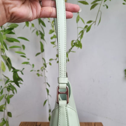 Prada Cleo Spazzolato Aqua Green 2021 Size 25x6x16