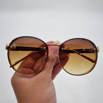 Linda Farrow Sunglasses Brwon Ombre Gold Freme