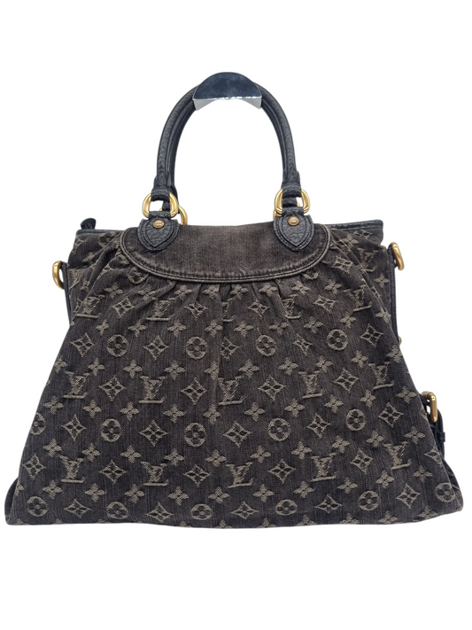 Louis Vuitton Neo Cabby Monogram Black Denim 2008 Size 44x11s35