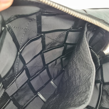 Bottega Veneta Intrecciato Travel Organizer Clutch Black Size 27x18