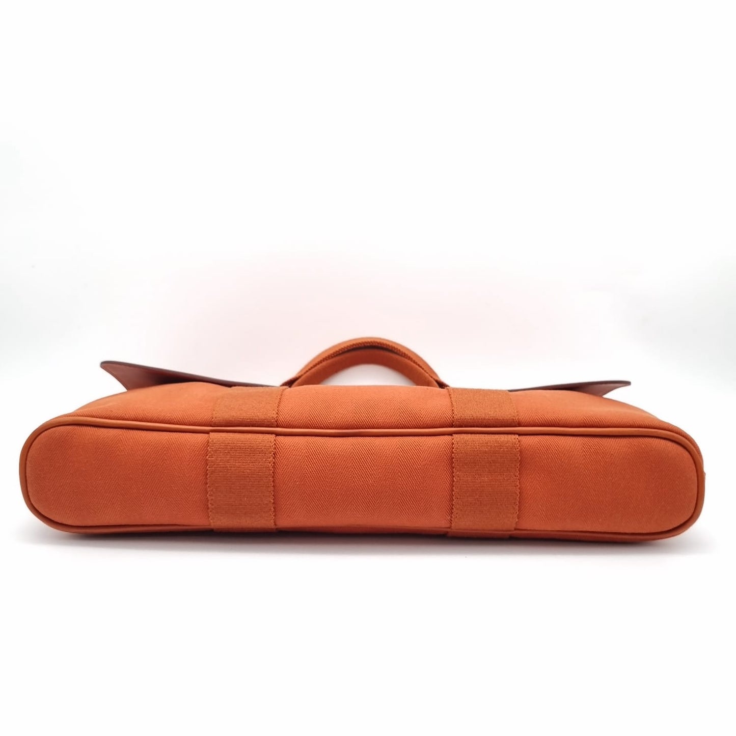 Hermes Valparasio Canvas Orange Size 42x7x21