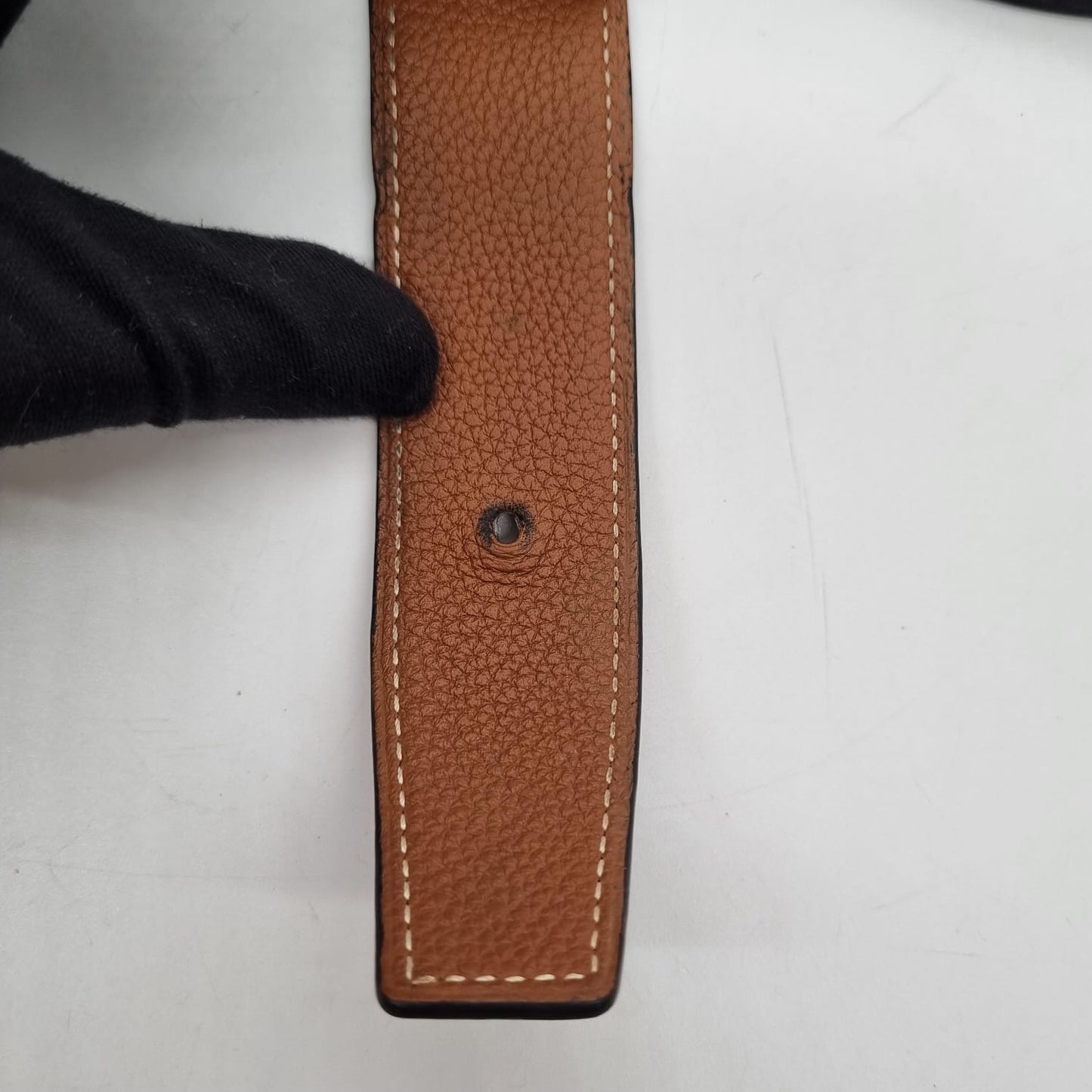 Hermes Reversible Belt Black Gold GHW #O 2011 (Size 120)