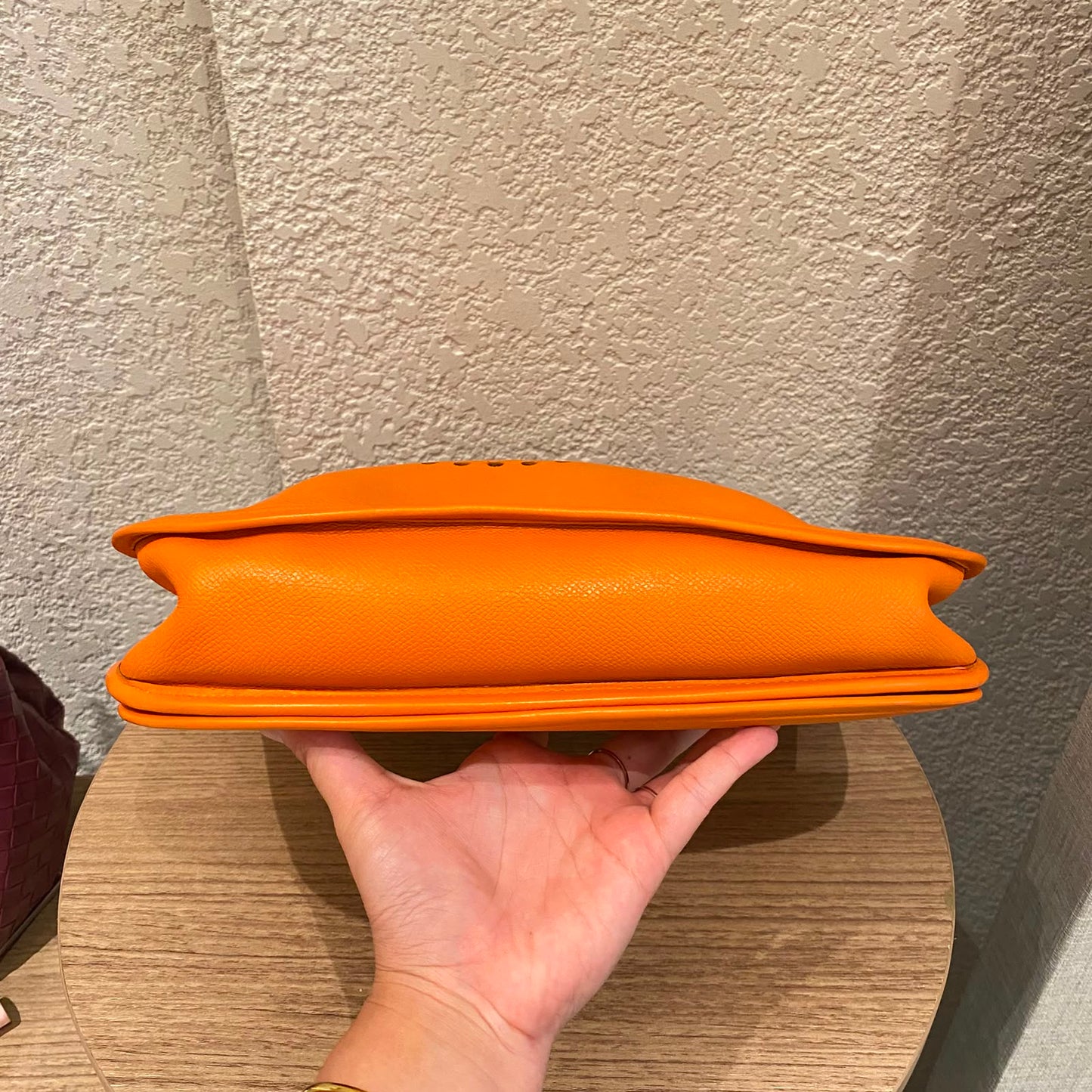 Hermes Evelyne PM Epsom Leather Orange #I Kotak Size 29x8x30