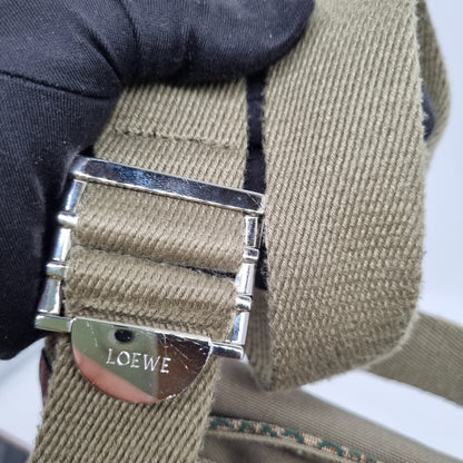 Loewe Messenger Bag Logo Canvas Etoupe 2021 Size 26x8x23