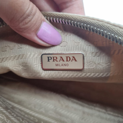 Prada Re Edition Nylon Mini Bag Beige Size 21x6x13