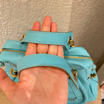 Chloe Paraty Leather Blue Sky Size 37x15x22