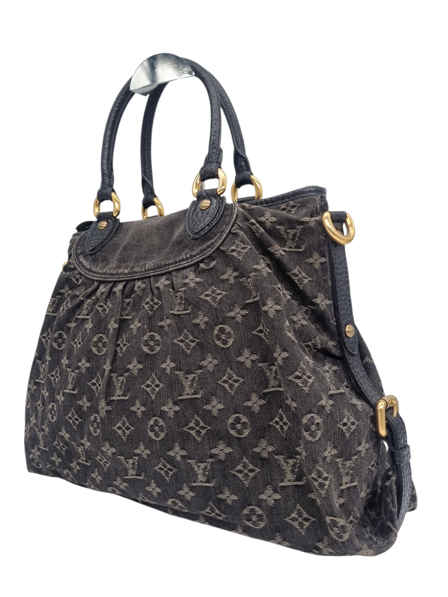 Louis Vuitton Neo Cabby Monogram Black Denim 2008 Size 44x11s35