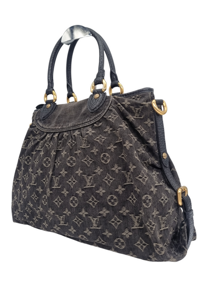 Louis Vuitton Neo Cabby Monogram Black Denim 2008 Size 44x11s35