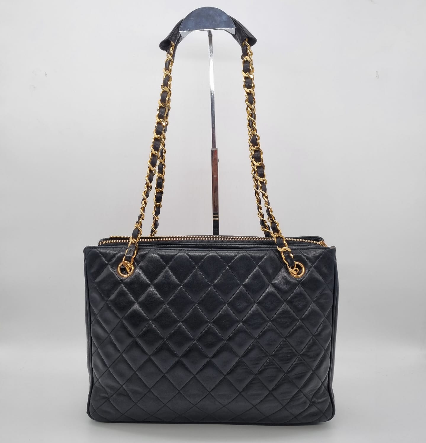 Chanel Timeless Tote Black Calfskin GHW Size 34x9x25