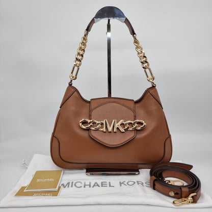 Michael Kors Hally Shoulder Bag Tan Size 29x6x20