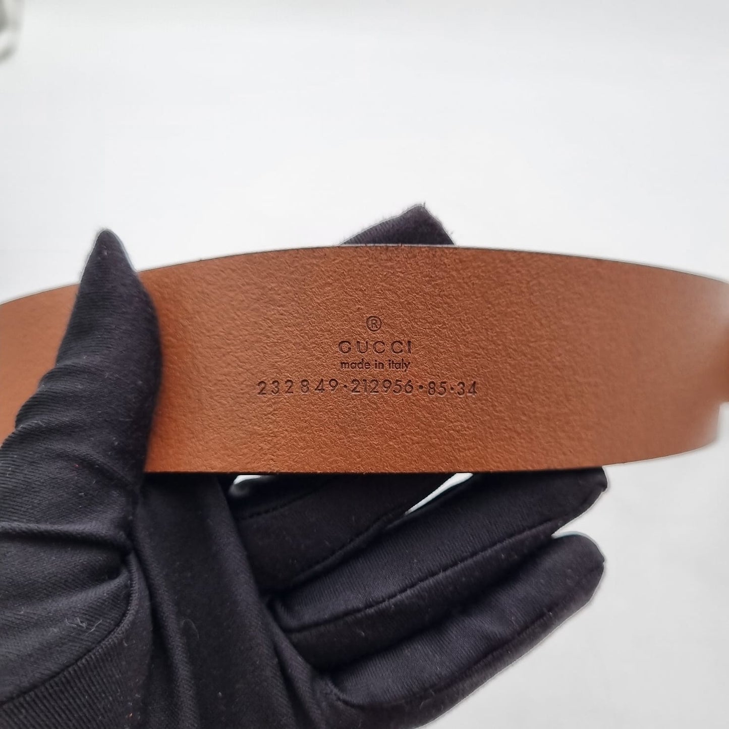 Gucci GG Belt Brown Size 85