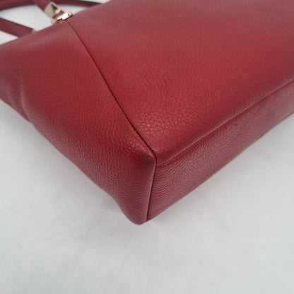 Coach Kelsey Pebble Leather Red 2in1 Size 27x8x20