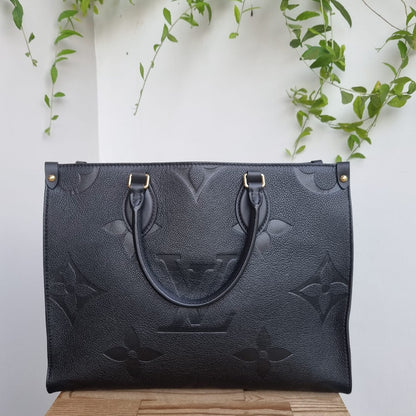 Louis Vuitton On The Go MM Monogram Empre Black CHIP Size 34x15x27