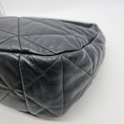 Prada Hobo Bag Leather Black GHW Size 40x13x30