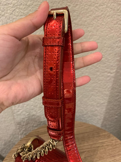Dior Diorama Medium Metallic Red 2018 Size 25x10x16