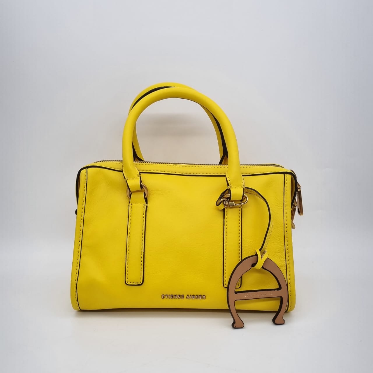 Aigner Etienne Crossbody Bag Yellow Size 24x12x17