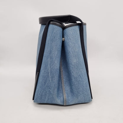 Balenciaga Cabas Navy Canvas Black #W 2019 Size 30x18x24