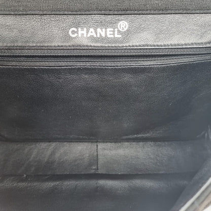 Chanel Classic 2 Face Satin Black SHW #4 Size 31x11x18