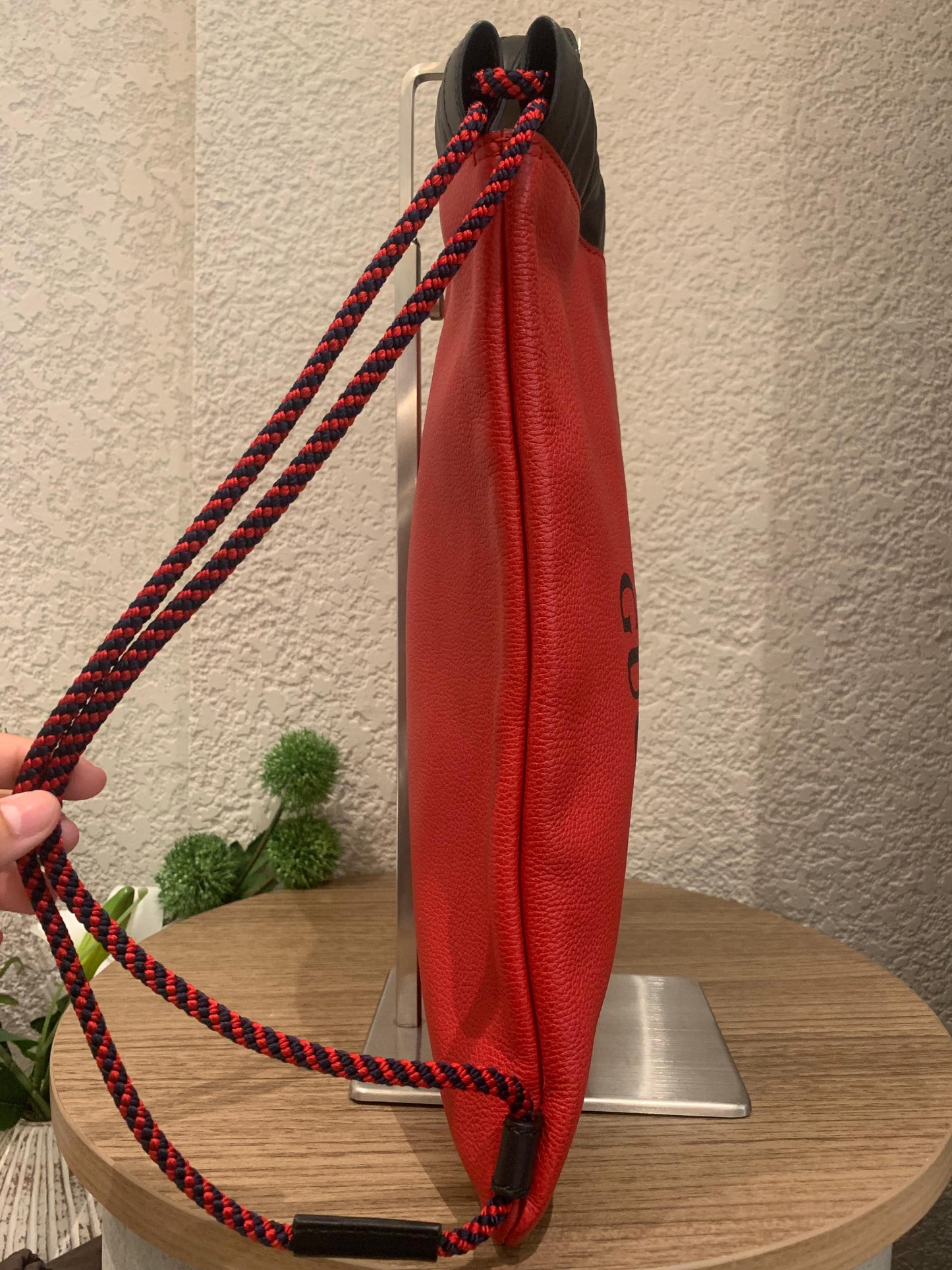 Gucci Backpack Leather Red Multicolor Size 30x35