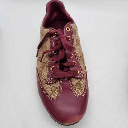 Gucci Sneakers GG Burgundy Size 35/24