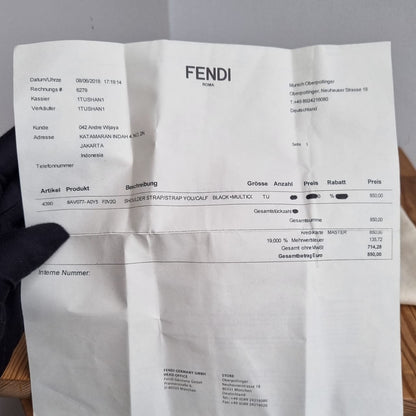 Fendi Strap Black Multicolor 2018 P.83cm
