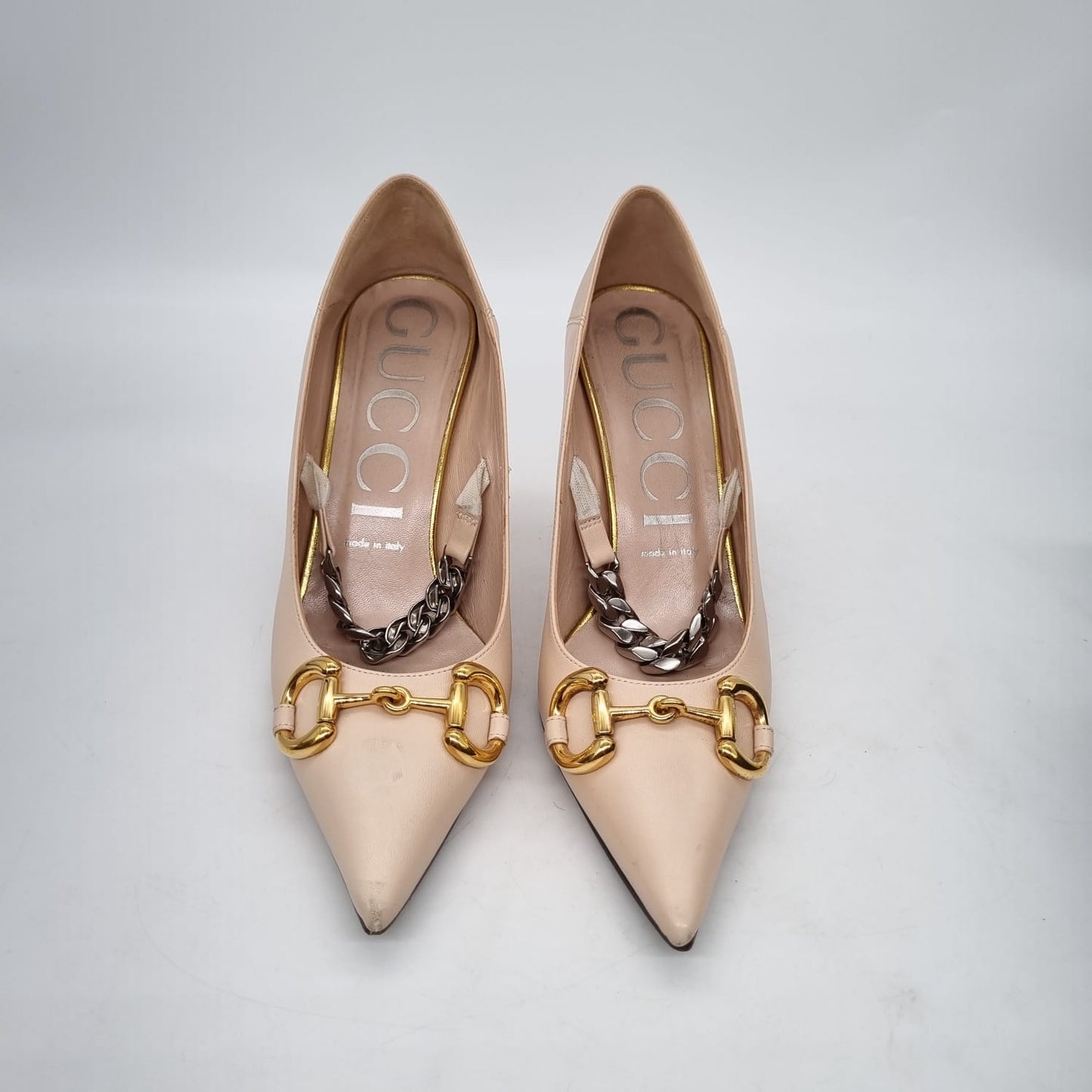 Gucci Horsebit Malaga Kid Skin Rose Size 39/27,5 (dari ujung lancip)