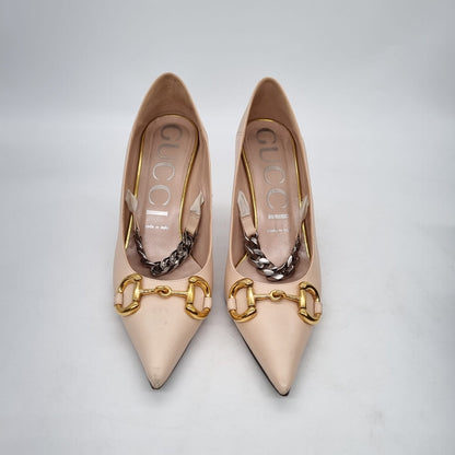 Gucci Horsebit Malaga Kid Skin Rose Size 39/27,5 (dari ujung lancip)