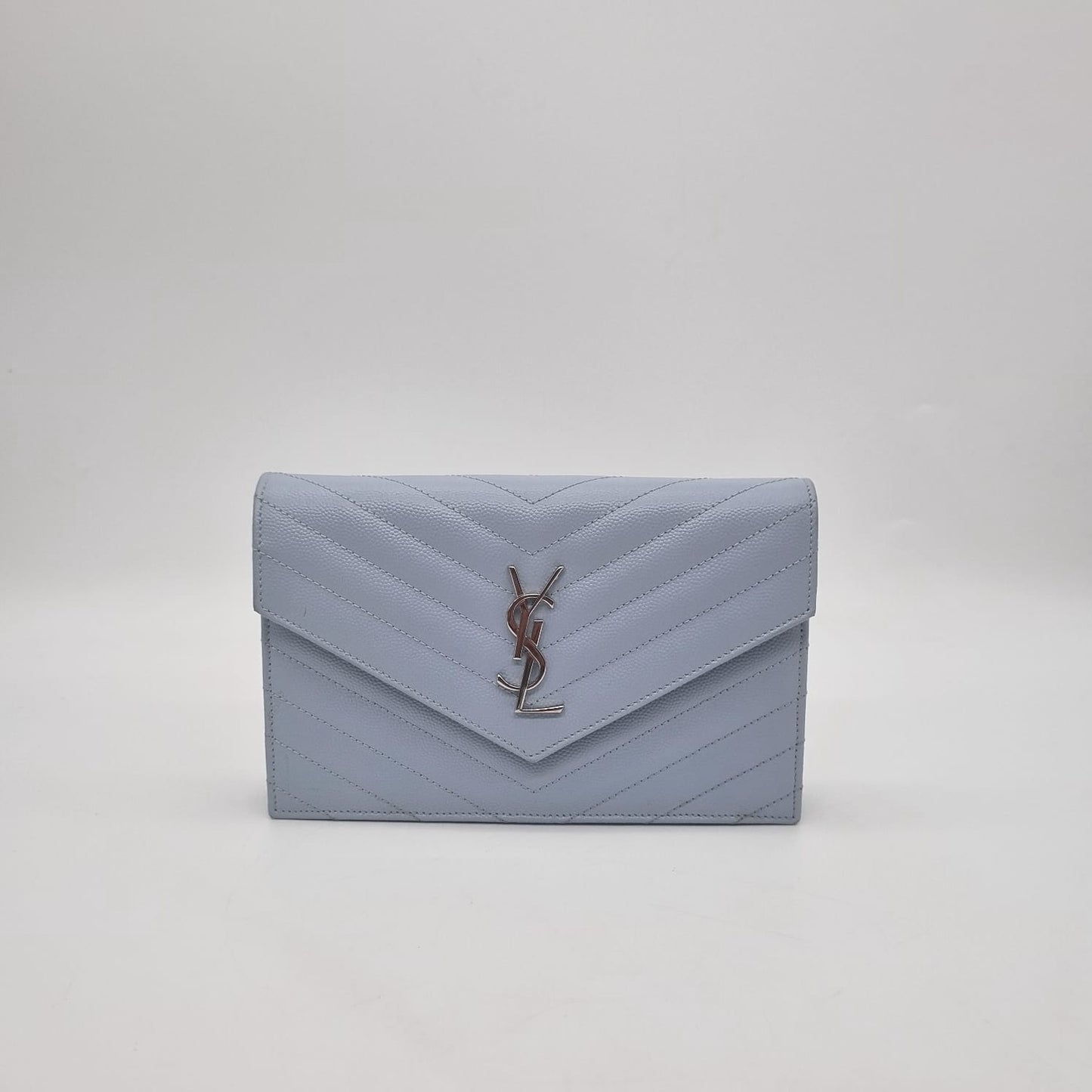 Yves Saint Laurent Envelope WOC Light Blue SHW 2016 Size 19x4x13