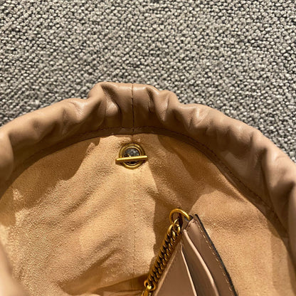 Gucci Matelasse Mini Bucket Bag Nude GHW Size 13x11x18