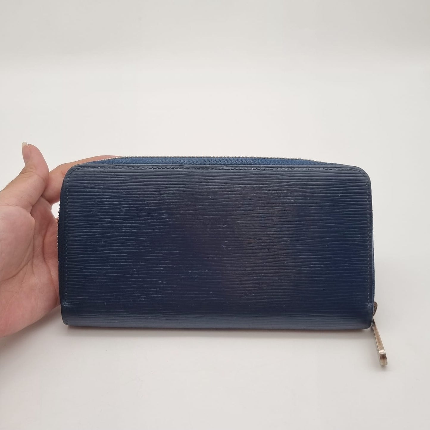 Louis Vuitton Epi Long Wallet Navy 2014 Size 20x11