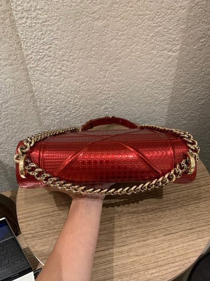 Dior Diorama Medium Metallic Red 2018 Size 25x10x16
