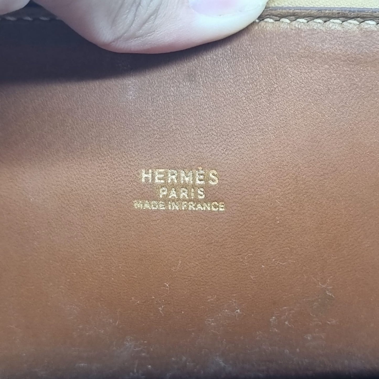 Hermes Bolide 35 Gold Epsom GHW #X 1994 Size 35x14x27