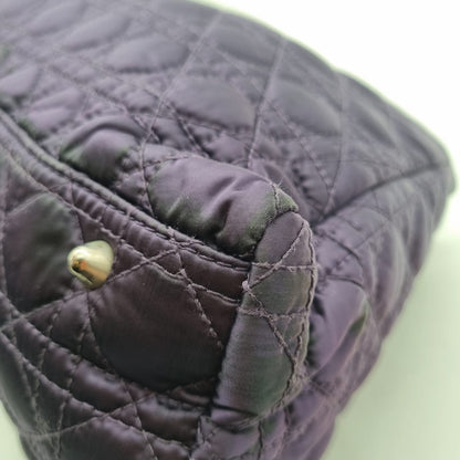 Dior Cannage Quilted Charming Lock Flap Shoulder Purple 2010 Size 45x14x25