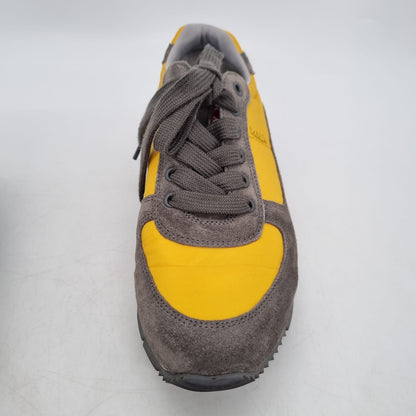 Prada Sneaker Suede Grey Yellow Size 7/27