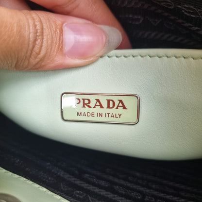 Prada Cleo Spazzolato Aqua Green 2021 Size 25x6x16