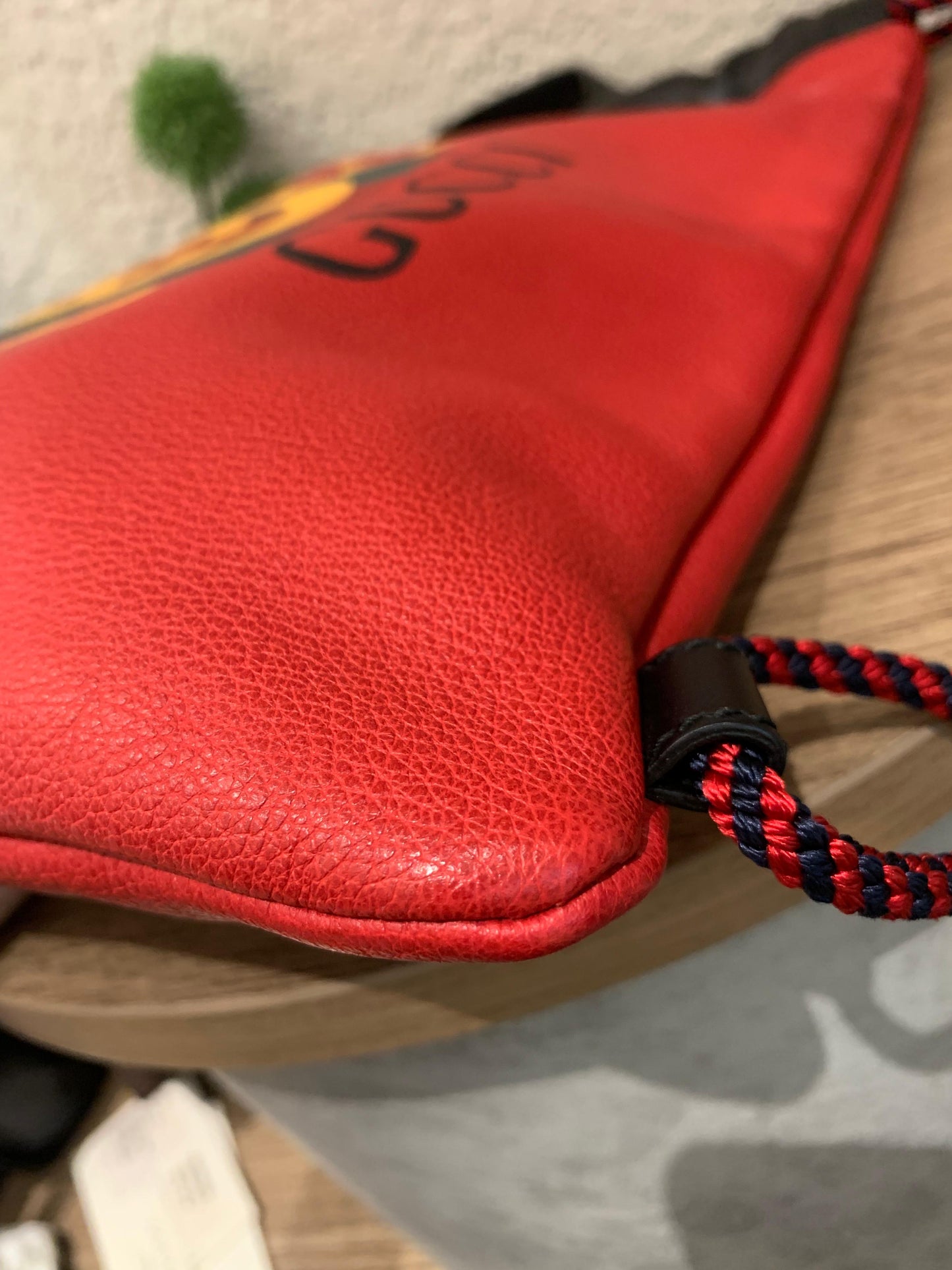 Gucci Backpack Leather Red Multicolor Size 30x35