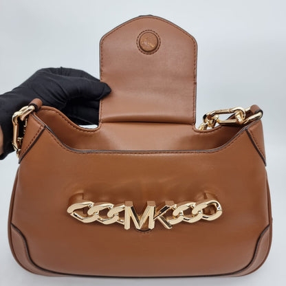Michael Kors Hally Shoulder Bag Tan Size 29x6x20