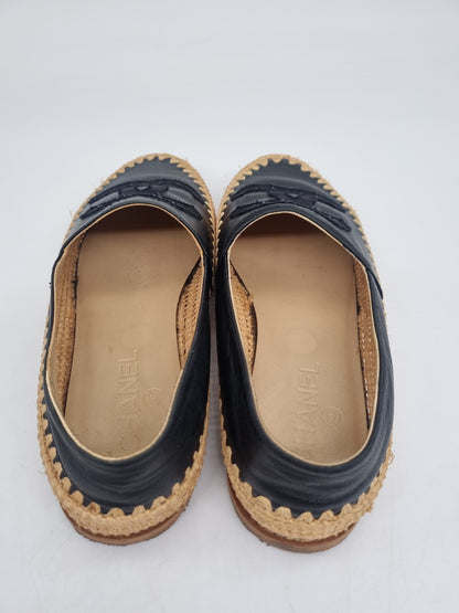 Chanel CC Espadrilles Black Size 39/25cm