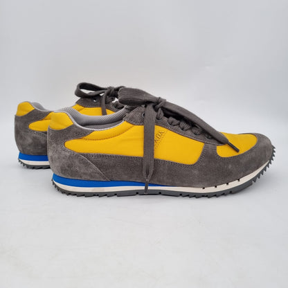Prada Sneaker Suede Grey Yellow Size 7/27
