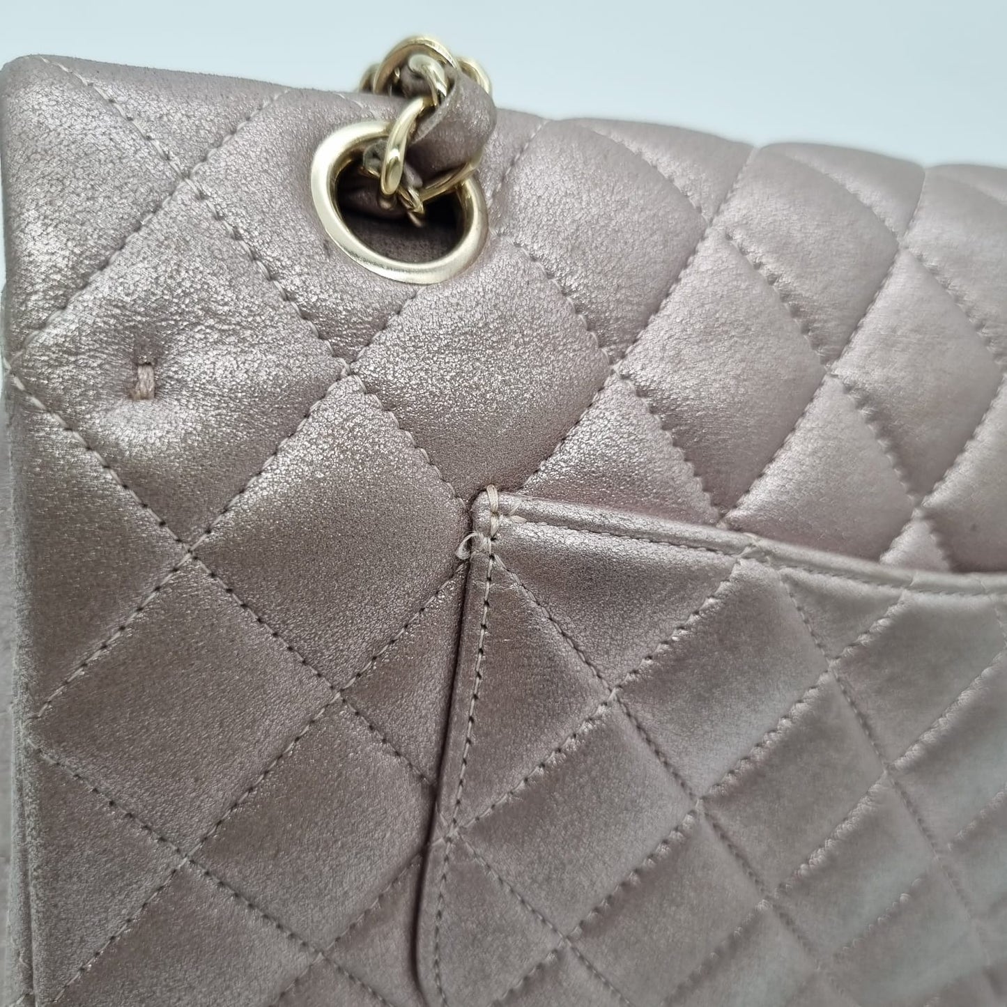 Chanel Classic Medium Rose GHW #19 Size 25x6x16