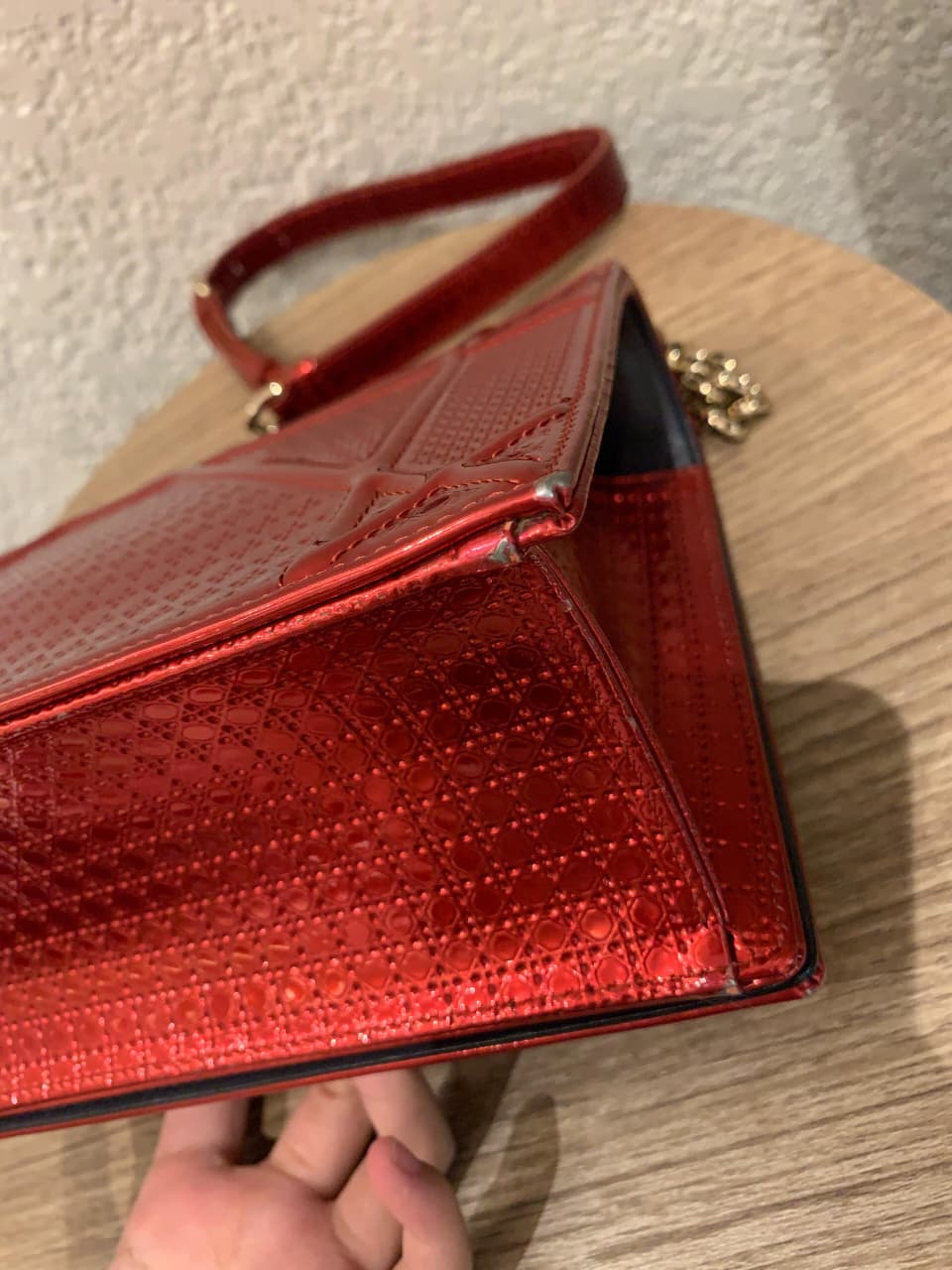 Dior Diorama Medium Metallic Red 2018 Size 25x10x16