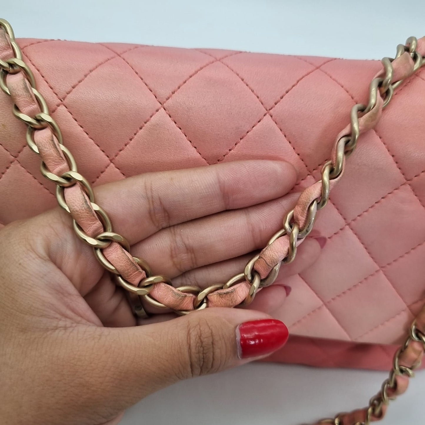 Chanel Classic Medium Pink Ombre GHW #13 Size 25x7x16